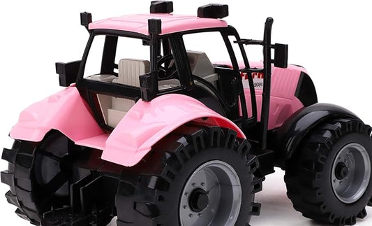 Friction Powered Farm Tractor with Opening Bonnet (Pink)