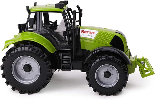Friction Powered Farm Tractor with Opening Bonnet (Green)